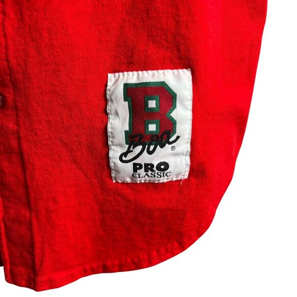 Vintage 90s Pete Rose Jersey Signed L Red Ballpark Cafe Buttons Short Sleeves - Picture 7 of 9